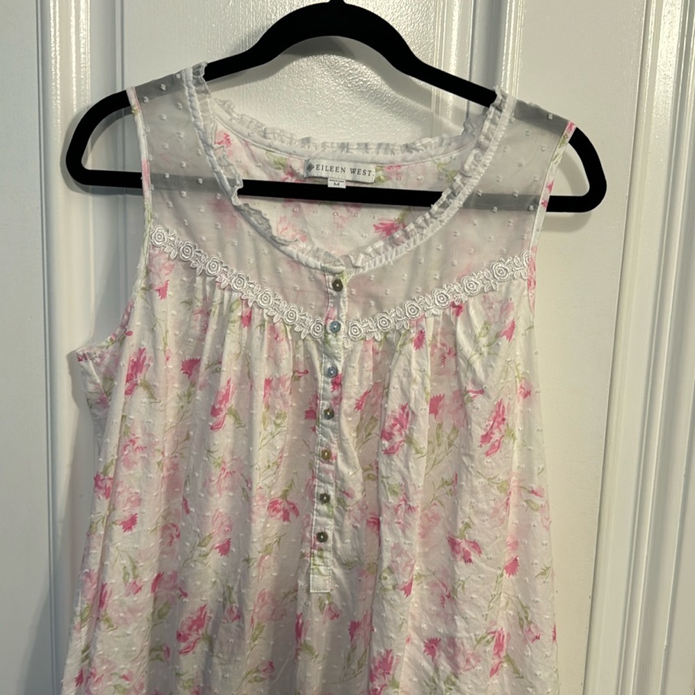 Eileen West Swiss Dot cotton CHEMISE